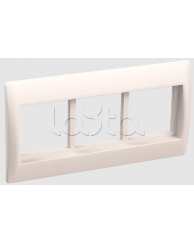 Рамка и суппорт на 6 модулей 45×45 для к/к 100×60 и 100×40 IEK (CKK-40D-RSU6-075-K01) в Первоуральске Аксессуары для кабель-канала Pintop.ru