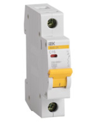 Выключатель автоматический 1P 1.6A (тип B) IEK ВА47-29 1P 10A (MVA20-1-010-B) в Первоуральске Автоматические выключатели Pintop.ru