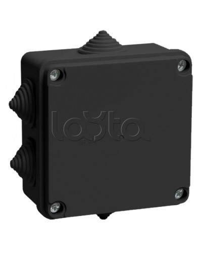 Коробка расп. КМ41233 100х100х50мм IP44 6 вв. черная IEK (UKO11-100-100-050-K02-44) в Первоуральске Распределительные коробки Pintop.ru