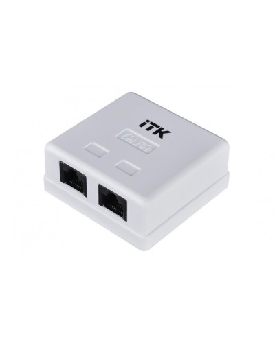 Розетка RJ-45 кат.5е 2-порта ITK CS2-1C5EU-22 в Первоуральске Розетки компьютерные и телефонные Pintop.ru