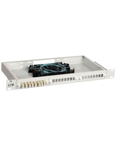 ITK 1U кросс укомплектованный: LC (duplex) 20шт;(OM3) (FOBX24-1U-20LCUD03) в Первоуральске Кросс оптический Pintop.ru