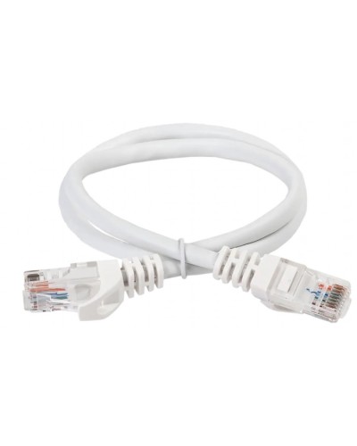 ITK Коммутационный шнур (патч-корд) кат.5Е UTP 5м белый (PC08-C5EU-5M) в Первоуральске Патч-корды и пигтейлы Pintop.ru