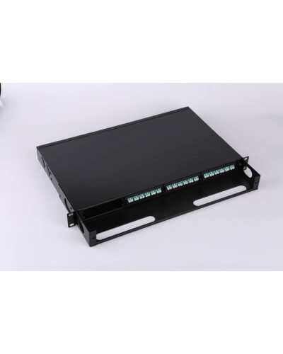 Бокс 19 на 4 кассеты MPO, 1U, черный LANMASTER LAN-FOBM-4MCS-1U в Первоуральске Кросс оптический Pintop.ru