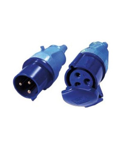 Вилка IEC 309 однофазная 32A, 250V, разборная, синяя LANMASTER (LAN-IEC-309-32A1P/M) в Первоуральске Проходные адаптеры и розетки оптические Pintop.ru