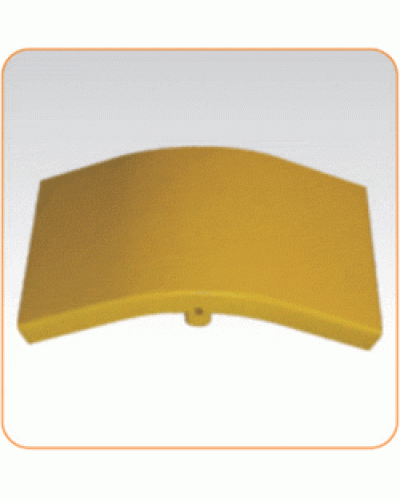 Крышка внешнего изгиба 45° оптического лотка 240 мм, желтая LANMASTER LAN-OT240-EC45C в Первоуральске Аксессуары для кабель-канала Pintop.ru