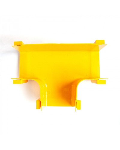 Т-соединитель оптического лотка 240 мм, монтаж без соединителей, желтый LANMASTER (LAN-OT240-ET/NC) в Первоуральске Коммутационные изделия Pintop.ru