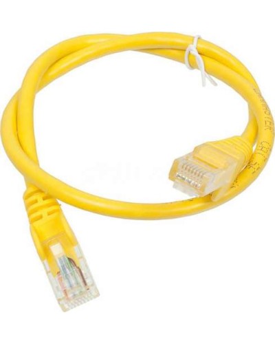 Патч-корд RJ45 - RJ45, 4 пары, UTP, категория 6, 2 м, желтый, LSZH LANMASTER LAN-PC45/U6-2.0-YL в Первоуральске Патч-корды и пигтейлы Pintop.ru
