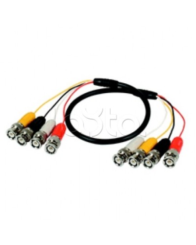 Кабель соединительный 4BNCx4BNC (штекер), 100см Lazso WC414 в Первоуральске Видеоусилители, Модуляторы, Делители Pintop.ru