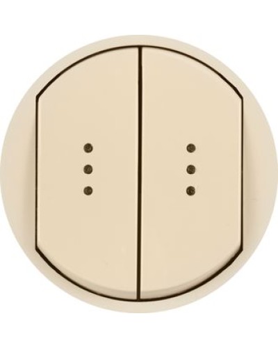 Лицевая панель для выключателя двойного с индикацией слоновая кость Celiane Legrand 066211 в Первоуральске Аксессуары для кабель-канала Pintop.ru