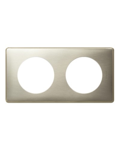 Рамка 2 поста титан Celiane Legrand 068902 в Первоуральске Аксессуары для кабель-канала Pintop.ru