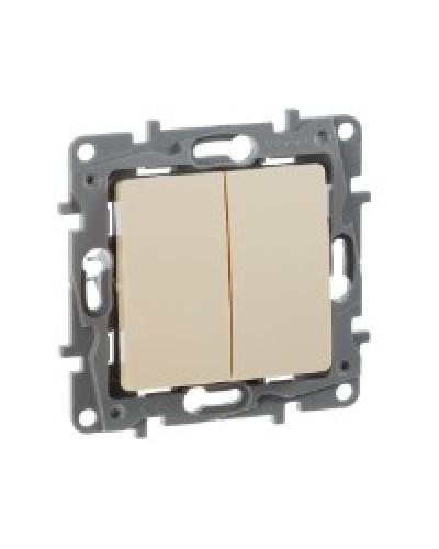 Переключатель двухклавишный 10AX Plus Legrand 672312 в Первоуральске Аксессуары для кабель-канала Pintop.ru