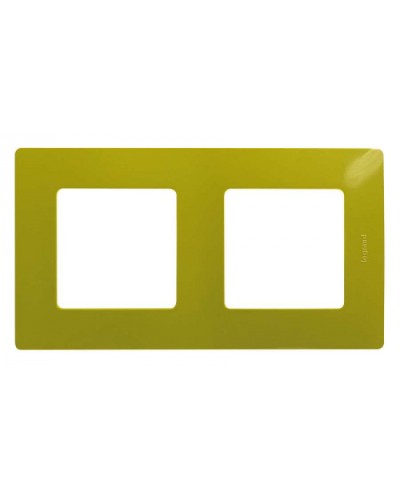 Рамка 2 поста Etika зеленый папоротник Legrand 672542 в Первоуральске Аксессуары для кабель-канала Pintop.ru