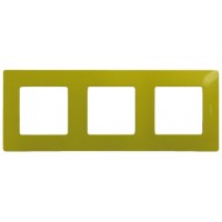 Рамка 3 поста Etika зеленый папоротник Legrand 672543