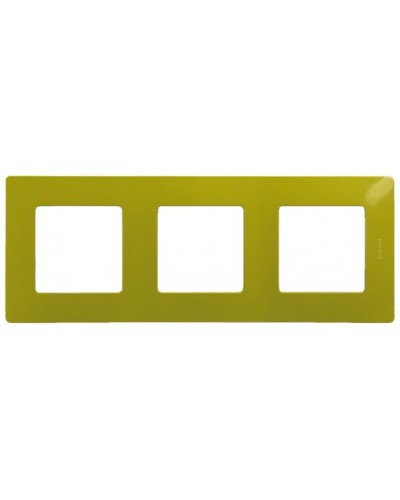 Рамка 3 поста Etika зеленый папоротник Legrand 672543 в Первоуральске Аксессуары для кабель-канала Pintop.ru