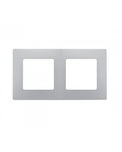 Рамка 2 поста Etika алюминий Legrand 672552 в Первоуральске Аксессуары для кабель-канала Pintop.ru