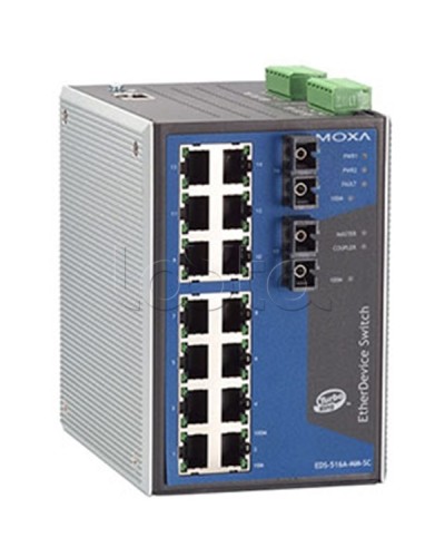 Коммутатор управляемый промышленный 16-портовыйMoxa EDS-516A-MM-SC в Первоуральске Коммутаторы Pintop.ru