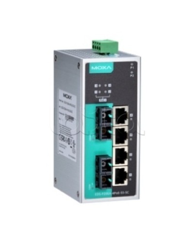 Коммутатор PoE 6-портовый Moxa EDS-P206A-4PoE-MM-SC в Первоуральске Коммутаторы Pintop.ru