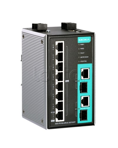 Коммутатор PoE 10-портовый Moxa EDS-P510A-8PoE-2GTXSFP-T в Первоуральске Коммутаторы Pintop.ru