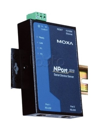 Сервер 2-портовый RS-232 в Ethernet Moxa NPort 5210-T в Первоуральске Дополнительное оборудование для ОПС Pintop.ru