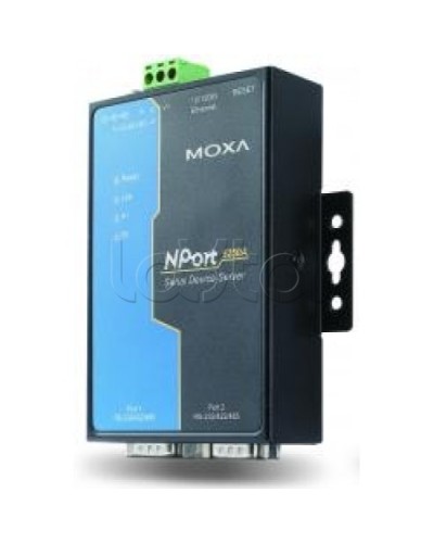 Сервер 2-портовый RS-232/422/485 в Ethernet Moxa NPort 5250A-T в Первоуральске Дополнительное оборудование для ОПС Pintop.ru