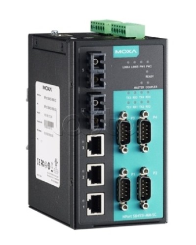 Сервер 4-портовый RS-232/422/485 в Ethernet Moxa NPort S8455I-SS-SC в Первоуральске Дополнительное оборудование для ОПС Pintop.ru