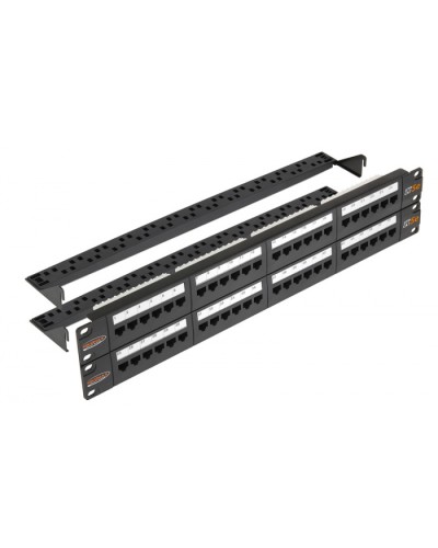Патч-панель 19, 2U, 48xRJ45 NIKOMAX (NMC-RP48UD2-2U-BK) в Первоуральске Патч панель Pintop.ru