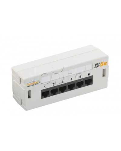 Патч-панель 19, 6xRJ45NIKOMAX (NMC-WP06UD2-GY) в Первоуральске Патч панель Pintop.ru
