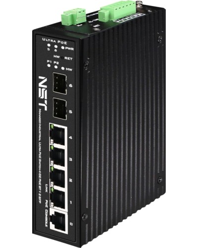 Промышленный управляемый (L2+) HiPoE коммутатор NST NS-SW-4G2G-PL/IM в Первоуральске Коммутаторы Pintop.ru