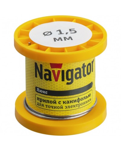 Припой Navigator 93 077 NEM-Pos02-61K-1.5-K50 (ПОС-61, катушка, 1.5 мм, 50 гр) в Первоуральске Аксессуары для кабель-канала Pintop.ru