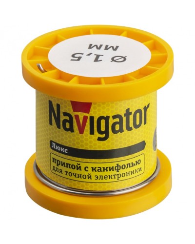 Припой Navigator 93 083 NEM-Pos02-61K-1.5-K100 (ПОС-61, катушка, 1.5 мм, 100 гр) в Первоуральске Аксессуары для кабель-канала Pintop.ru