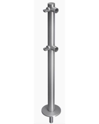 Стойка ограждения съемнаяL-образная с 2-мя полупетлями слева Oxgard ВЗР 1996Р.20-03 в Первоуральске Ограждения Pintop.ru