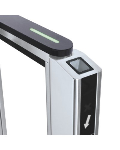 Передняя панель скоростного прохода PERCo-ST-11 со встроенным сканером штрихкода PERCo-FP11Q.1 в Первоуральске Ограждения Pintop.ru