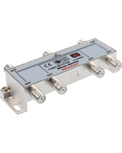 Делитель ТВх6 под F-разъем, 5-1000МГц, Silver (7 F-разъемов в комплекте) REXANT 05-6104 в Первоуральске Системы видеонаблюдения Pintop.ru