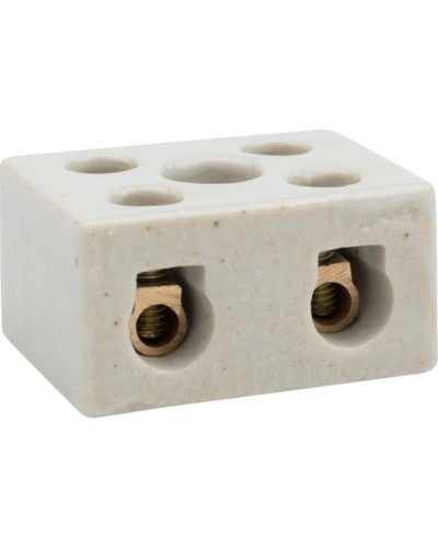Клемма керамическая винтовая КВ 12 мм² 2 пары контактов с крепежным отверстием (50 шт./уп.) REXANT (07-6223) в Первоуральске Монтажные материалы Pintop.ru
