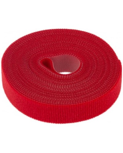 Лента-липучка многоразовая 5 м х 20мм, красная (1 шт/уп) REXANT 07-7524 в Первоуральске Монтажные материалы Pintop.ru