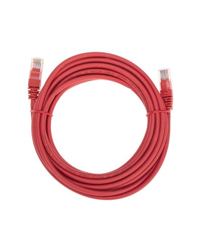 Патч-корд U/UTP, CAT 5e, RJ45-RJ45, 26AWG, LSZH, красный, 5м REXANT 02-0103-5 в Первоуральске Патчкорды (медные) Pintop.ru