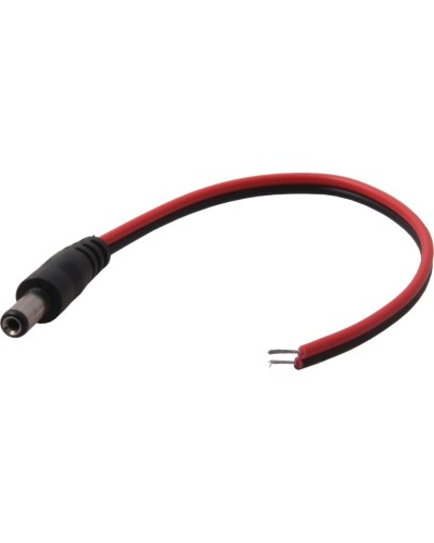 Разъем питания DC штекер 2,5х5,5мм с проводом 20 см REXANT 14-0324 в Первоуральске Коннекторы и разъемы Pintop.ru