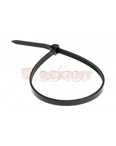 Хомут-стяжка нейлоновый 5х250 мм чёрный (100шт/уп) REXANT 07-0251-5 в Первоуральске Стяжки-хомуты Pintop.ru