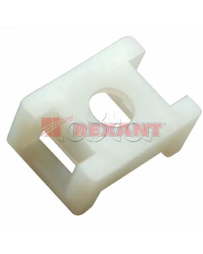 Площадка для крепления стяжки 22.2x16мм БЕЛАЯ 100 шт (10шт/уп) REXANT 07-2102 в Первоуральске Стяжки-хомуты Pintop.ru