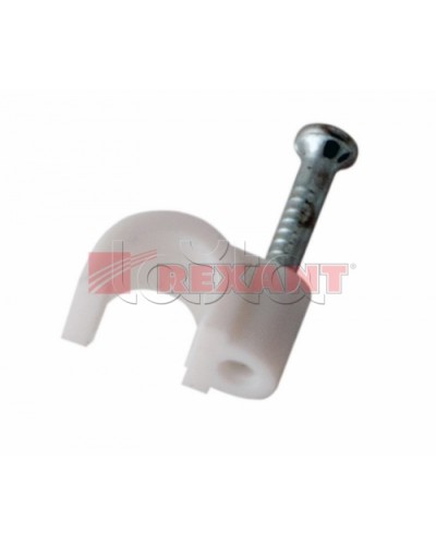 Крепеж кабеля круглый 5мм (10шт/уп) REXANT 07-4005 в Первоуральске Держатели, клипсы, скобы Pintop.ru