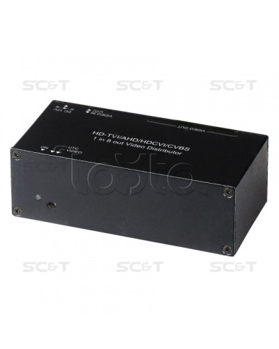 Распределитель видеосигнала HDCVI/HDTVI/AHD SC&T CD108HD в Первоуральске Видеоусилители, Модуляторы, Делители Pintop.ru