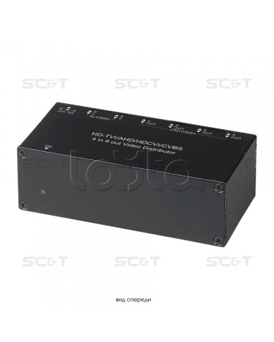 Распределитель видеосигнала HDCVI/HDTVI/AHD/CVBS SC&T CD408HD в Первоуральске Видеоусилители, Модуляторы, Делители Pintop.ru