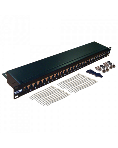 Патч-панель 24 порта, STP, кат.6, 1U TWT (TWT-PP24STP/6) в Первоуральске Патч панель Pintop.ru