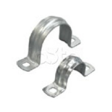 Скоба оцинкованная с двумя отверстиями для трубы D20мм, м.о.6,5-5,0мм (1уп=100шт) Экопласт (43620P)