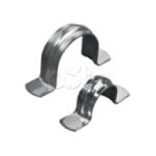 Скоба оцинкованная двухлапковая без монтажного отверстия, для трубы D32мм (1уп = 50шт) Экопласт (43633)