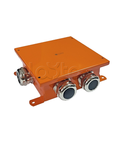 SMB120 Коробка металлическая, огн. E-110,о/п 120х120х60, 4 метал. гермоввода, IP66, 9P, (1,5-6 мм2), цвет оранж. Экопласт (56254) в Первоуральске Распределительные коробки Pintop.ru