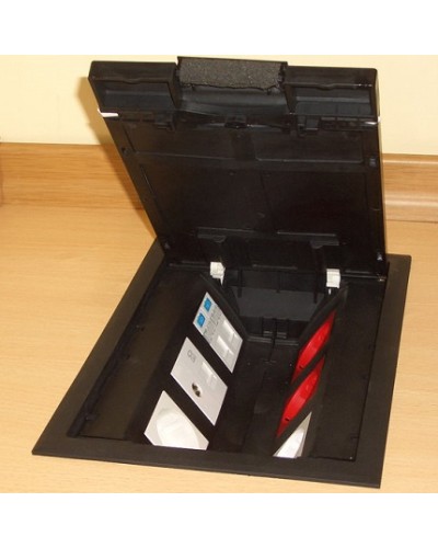 Люк в пол на 6 модулей (45х45мм) с суппортом и коробкой, пластик Экопласт 70062 в Первоуральске Системы лючков и колонн Pintop.ru