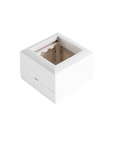 SM45 Коробка для открытой проводки для механизмов 45х45мм. цвет белый (1шт) 1кор.=180шт. Экопласт в Первоуральске Распределительные коробки Pintop.ru