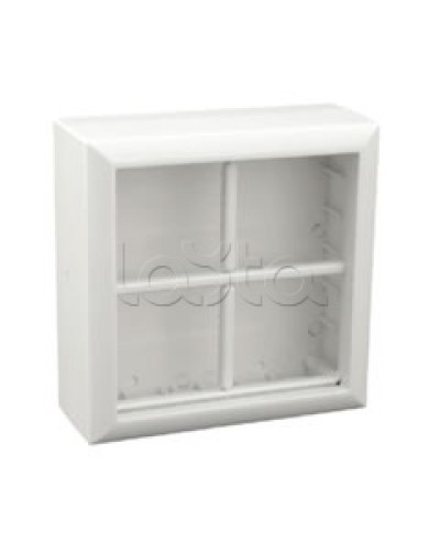 Коробка для открытой проводки на 4 поста 45х45 мм Экопласт 72948 в Первоуральске Распределительные коробки Pintop.ru