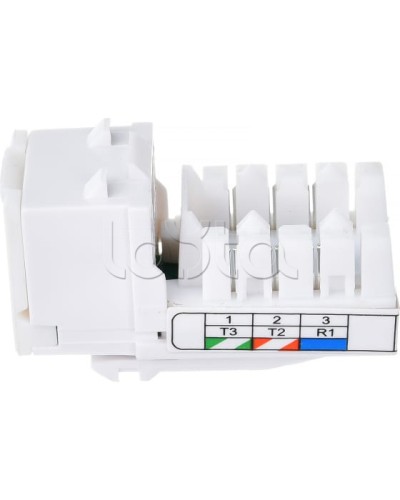 Механизм розетки телефонной (6 контактов) RJ-12 LK45 (Экопласт) (855600) в Первоуральске Розетки компьютерные и телефонные Pintop.ru